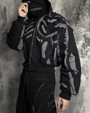 HOLLOW HOODED DENIM JACKET