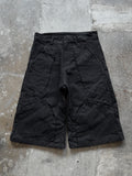 SCAR DENIM JORTS BLACK