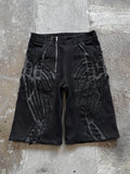 EUROTRASH JORTS WASHED BLACK