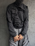 AGED DISTRESSED LONGSLEEVE TEE GREY