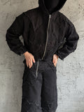 FANG DENIM HOODIE