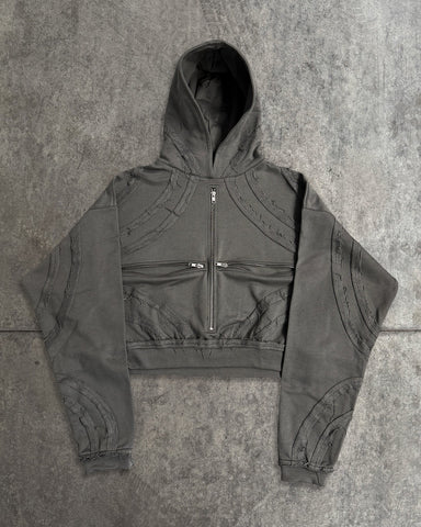CRUCE ZIP HOODIE GREY
