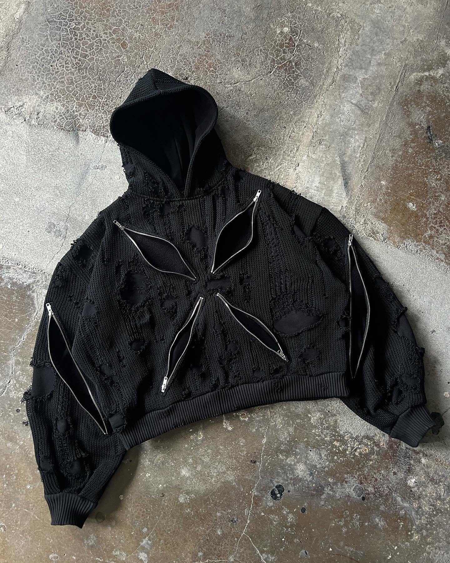 X KNIT HOODIE – SXVSU