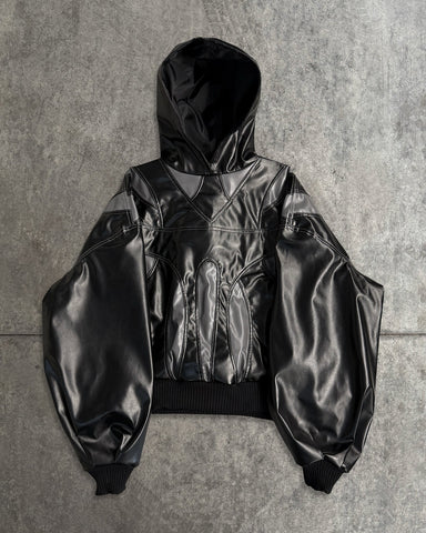 SAMSON LEATHER HOODIE