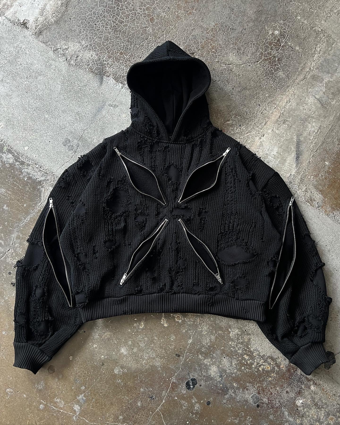 X KNIT HOODIE – SXVSU