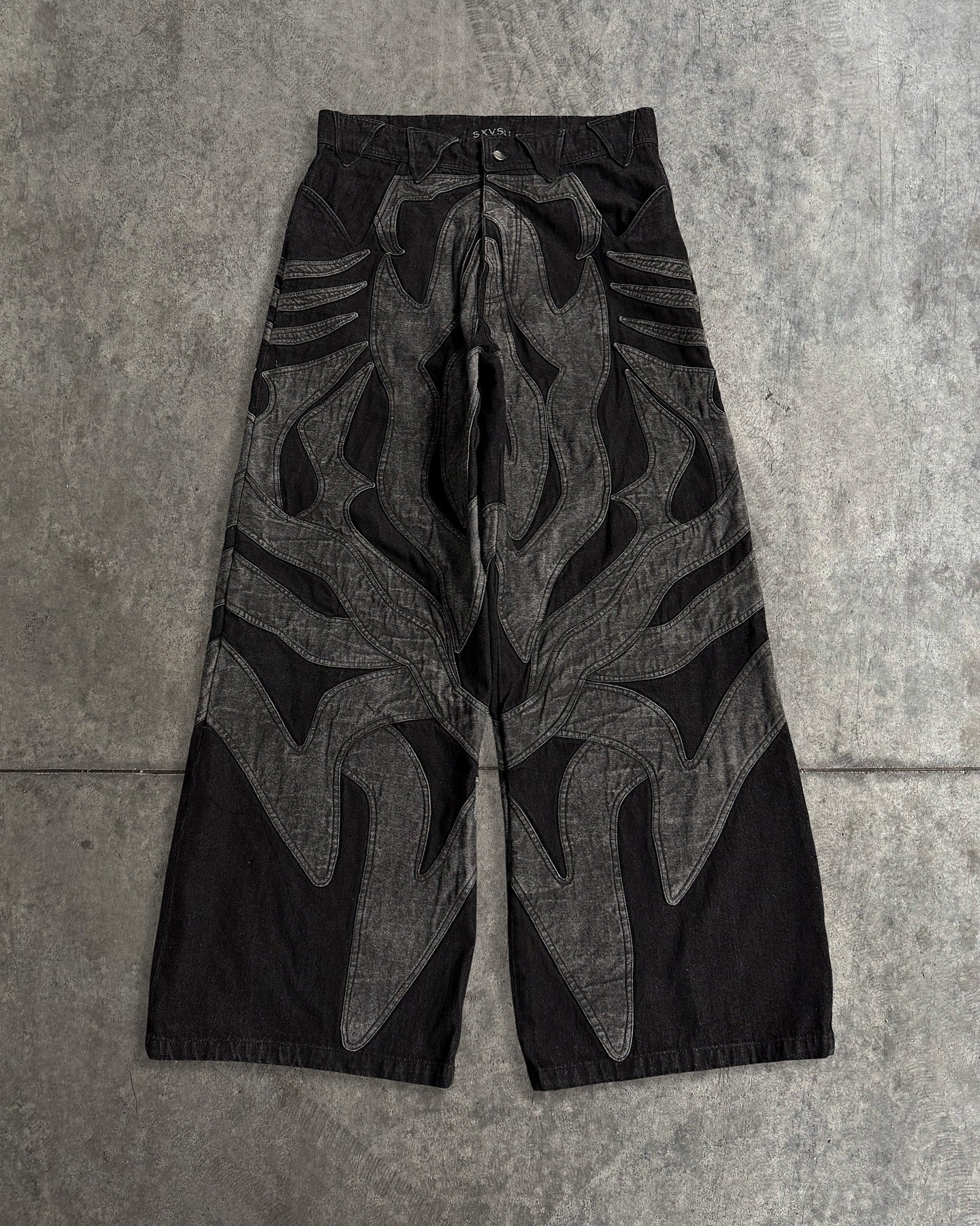 GRIS \" Separate denim \" Black XL 大人サイズ EDWIN Regular Tapered - Kaihara Black x Black Stretch Denim