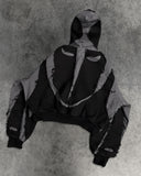 HOLLOW HOODED DENIM JACKET