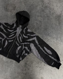 HOLLOW HOODED DENIM JACKET
