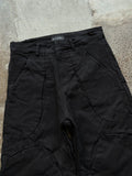 SCAR DENIM JORTS BLACK