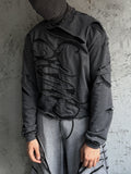 AGED DISTRESSED LONGSLEEVE TEE GREY