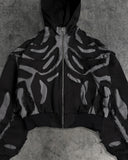 HOLLOW HOODED DENIM JACKET