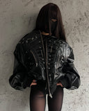 GEHENNA METAL LEATHER BOMBER