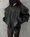 INSIN LEATHER BOMBER