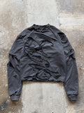 AGED DISTRESSED LONGSLEEVE TEE GREY