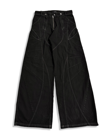 DOUBLE FLY DENIM BLACK