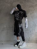 AGED DISTRESSED LONGSLEEVE TEE BLACK/WHITE