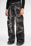 SPATTER ZIP ARMOUR DENIM