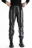 LEATHER STRIPE DENIM