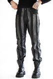 LEATHER STRIPE DENIM