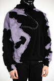 Shattered Hoodie Lilac Black