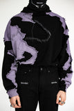Shattered Hoodie Lilac Black