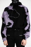 Shattered Hoodie Lilac Black