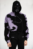 Shattered Hoodie Lilac Black