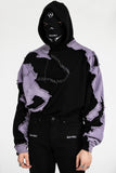 Shattered Hoodie Lilac Black