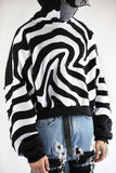 MERGED SWIRL STRIPE HOODIE