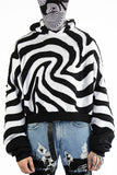 MERGED SWIRL STRIPE HOODIE