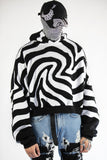 MERGED SWIRL STRIPE HOODIE