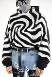 MERGED SWIRL STRIPE HOODIE