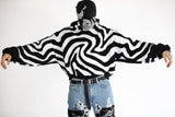 MERGED SWIRL STRIPE HOODIE