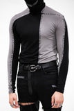 MASKED SKIN LONGLSEEVE BLACK/STONE GREY
