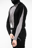 UNRAVELED EDGE SKIN LONGSLEEVE STONE GREY/BLACK