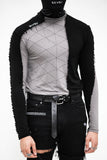 UNRAVELED EDGE SKIN LONGSLEEVE STONE GREY/BLACK