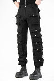 UNRAVELED DISTRESSED CARGO PANTS
