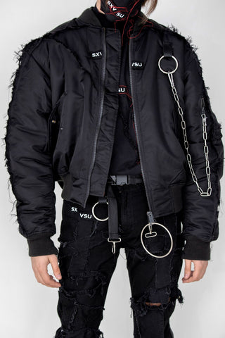 Unraveled Bomber Jacket