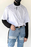 Unraveled Distressed Scissors Tee